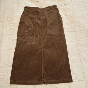 Muji Corduroy Midi Skirt - Medium